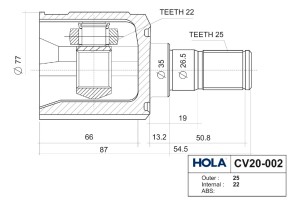 HYUNDAI GETZ (2002-2010) CV20-002 HOLA