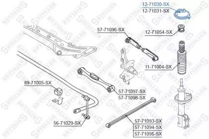 опора амортизатора заднего!\ Mazda 323 BG 89-94/MX-3 1.6 89> 12-71030-SX STELLOX