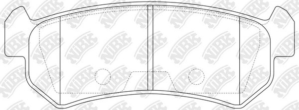 Колодки тормозные CHEVROLET Lacetti (-06),Nubira (1.4/1.8) (03-) задние (4шт.) N PN0376 NIBK