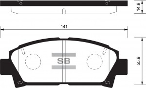 Колодки тормозные дисковые Toyota Rav 4 2.0VVT-I 06/Avensis 1.6VVTi-2.0VVTi 99-0 SP1466 SANGSIN