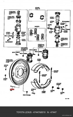 НАПРАВЛЯЮЩАЯ/PIN 47447-60010 47447-60010 TOYOTA