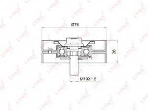 ролик обводной! VW Golf, SEAT Toledo, Skoda Octavia 1.4-1.6 16V 97> PB-7028 LYNXAUTO