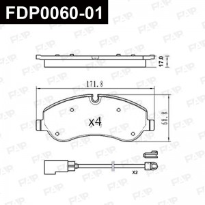 Тормозные колодки дисковые смесь CERAMIC FDP0060-01 FDP0060-01 FAP