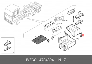Крепёжный ремень АКБ IVECO 4784894 IVECO