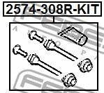 Направляющая задн суппорта CITROEN DS3 2010- 2574-308R-KIT 2574-308R-KIT FEBEST