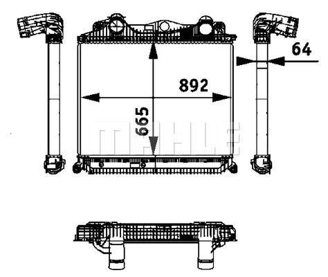 Интеркулер TGA (00-), TGX (07-) CI 119 000P MAHLE KNECHT