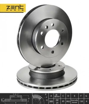 диск тормозной задний!\ MB SPRINTER, VW CRAFTER Z06079 ZENTPARTS