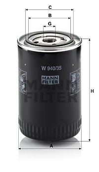 Фильтр масляный W 940-35 MANN FILTER