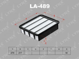 Фильтр воздушный TOYOTA Land Cruiser Prado(150) 2.8D 15 LA-489 LA-489 LYNXAUTO