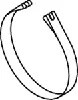 Хомут крепления глушителя FH12 = 80924; (цинк) (=80924); FL 12 / FH 12 / FH 16 / 80925 DINEX