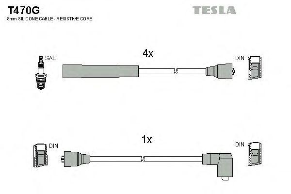 к-кт проводов!\ Ford Sierra 1.3-2.0i 82-93 T470G TESLA