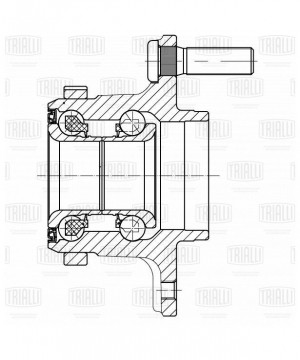 Ступица Kia Spectra (97-) с ABS диск. тормоз (задн. в сборе с подшип.) (MR 0880) MR 0880 TRIALLI