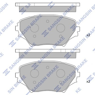 Колодки тормозные TOYOTA RAV4 II 00-06 передние SP1233 SP1233 SANGSIN