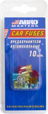 Набор флажковых предохранителей  Abro Masters мини, 10 шт. FUAI3709AS ABRO