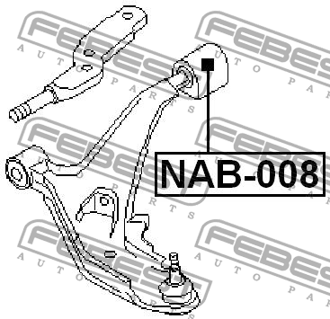 Сайлентблок задний переднего рычага NAB-008 FEBEST