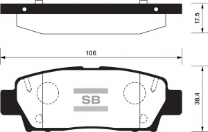 Колодки тормозные TOYOTA Mark 2 задние (4шт.) SANGSIN SP2022 SANGSIN