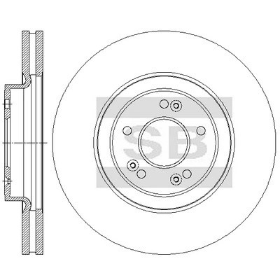 Диск тормозной SD1164 (51712-B1600) SD1164 SD1164 SANGSIN