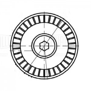 Ролик приводного ремня (только ролик натяжителя) ребристый CM 5540 TRIALLI