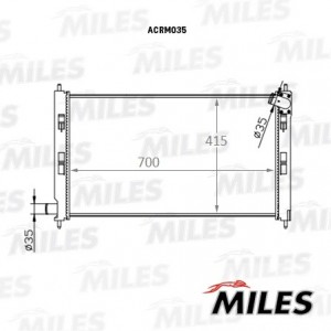 Радиатор (механическая сборка) MITSUBISHI LANCER 1.5-2.0 08- (NISSENS 628952) AC ACRM035 MILES