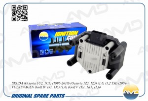Катушка зажигания SKODA Octavia 1U2, 1U5, 1996-2010, Octavia 1Z3, 1Z5, 1,6, 1,2  AMD.EL712 AMD