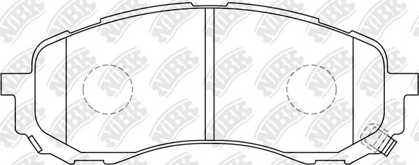 Колодки тормозные SUBARU Impreza (1.5/2.0) (00-08), Legacy (2.0) (02-08) передни PN7493 NIBK