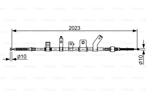Трос стояночного тормоза MITSUBISHI L200 (05-14) левый BOSCH 1987482515 BOSCH