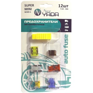 Предохранители флажковые Mini Nord YADA 12 шт., 7.5А,10А,15А,20А,25А-по 2 шт.,5А 904718 NORD YADA