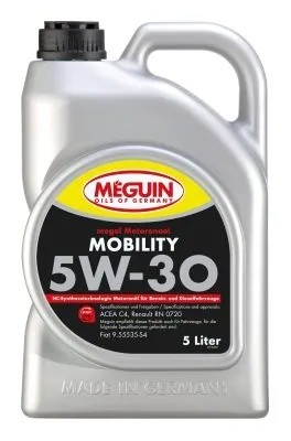 3182 Meguin Синт-ое мот.масло Megol Motorenoel Mobility 5W-30 C4 (5л) 3182 MEGUIN