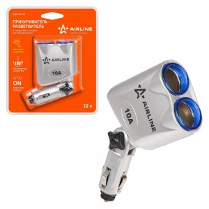 Разветвитель прикуривателя 2-х гнездовой 12V AIRLINE ASP-2L-14 AIRLINE
