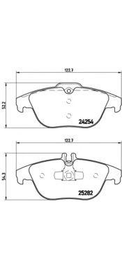 Колодки тормозные P50104 P50104 BREMBO