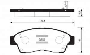 Колодки тормозные TOYOTA Rav 4 (00-) передние (4шт.) SANGSIN SP1110 SANGSIN
