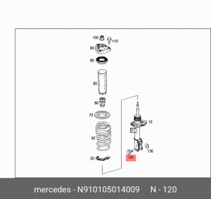 болт М14 N910105014009 MERCEDES BENZ