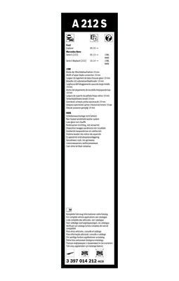MERCEDES BENZ W222 (2013>) 3 397 014 212 BOSCH