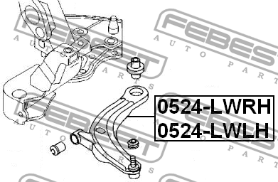 Рычаг правый MAZDA MPV 99-03 0524-LWRH 0524-LWRH FEBEST