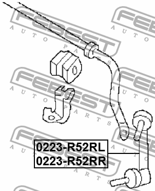 Тяга стабилизатора задняя левая INFINITI QX60/JX L50 2012.11- 0223-R52RL 0223-R52RL FEBEST