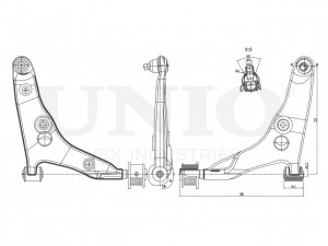 Рычаг передней подвески левый нижний SSP-40151 UNIO