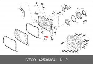 УПЛОТНИТЕЛЬНОЕ КОЛЬЦО DIAM=24X29 MM 42536384 IVECO