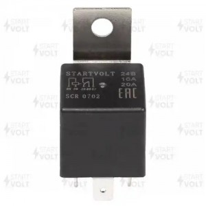 Реле автомобильное 5 конт. 24V 10,20A (с кронштейном) (SCR 0702) SCR 0702 START VOLT