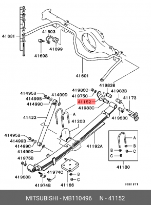 КРОНШТЕЙН КРЕПЛЕНИЯ РЕССОРЫ MB110496 MITSUBISHI