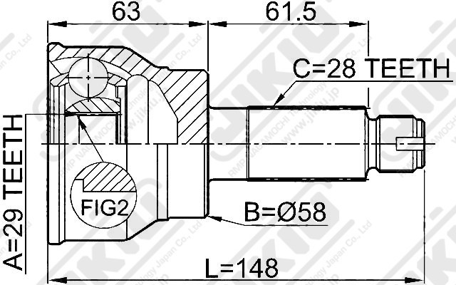 ШРУС JC29014 JC29014 JIKIU