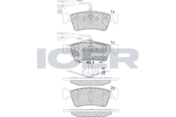 181815 колодки дисковые задние!\ VW Touareg 2.5TD/3.2/4.2/5.0, Porsche Cayenne 0 181815 ICER