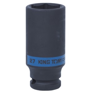 головка торцевая ! 1/2'DR 6-гранная глубокая ударная 27mm KING TONY/5/60\ 443527M KING TONY