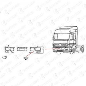 заглушка панели! передней левая \MB Actros 2 943127 COVIND