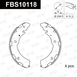 Тормозные колодки барабанные PREMIUM FBS10118 FBS10118 FAP