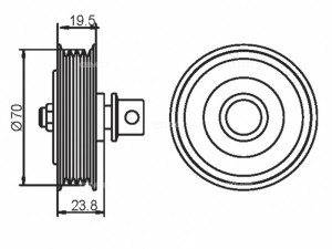 Ролик приводного ремня GT90940 GT90940 GMB