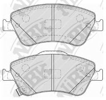Колодки передние (TOYOTA AURIS 1.33-2.2 07- (Великобритания)) PN1834 PN1834 NIBK