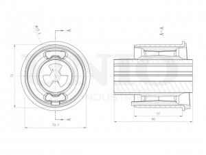 С/блок задней балки RMP-20019 UNIO
