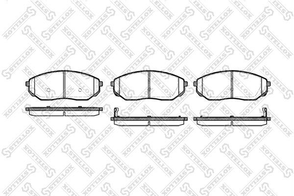 1041 02=D11130M-01 !колодки дисковые п.\ Kia Sorento 2.4i/3.5i/2.5CRDi 02> 1052-002B-SX STELLOX