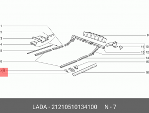 Соединитель порога ВАЗ-2121 левый АвтоВАЗ 21210-5101341-00 LADA VAZ