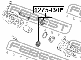 Ремкомплект суппорта тормозного переднего HYUNDAI I30 07 07- 1275-I30F 1275-I30F FEBEST